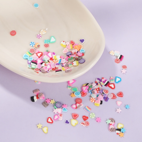 Polymer clay slices for Crafts DIY Shaker Cards Filling Accessories